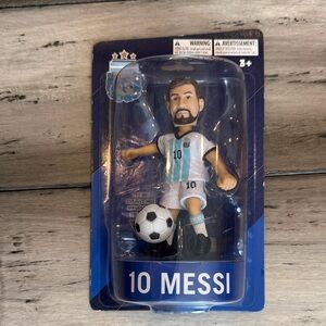 10 Messi Soccer Figure - White & Light Blue Jersey